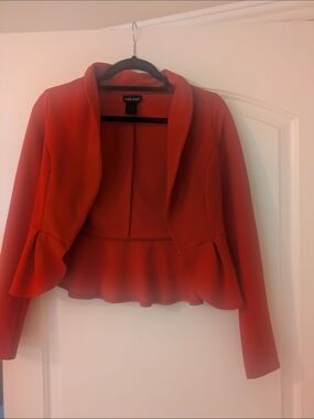 Wet Seal Red Peplum Blazer Jacket - Women's